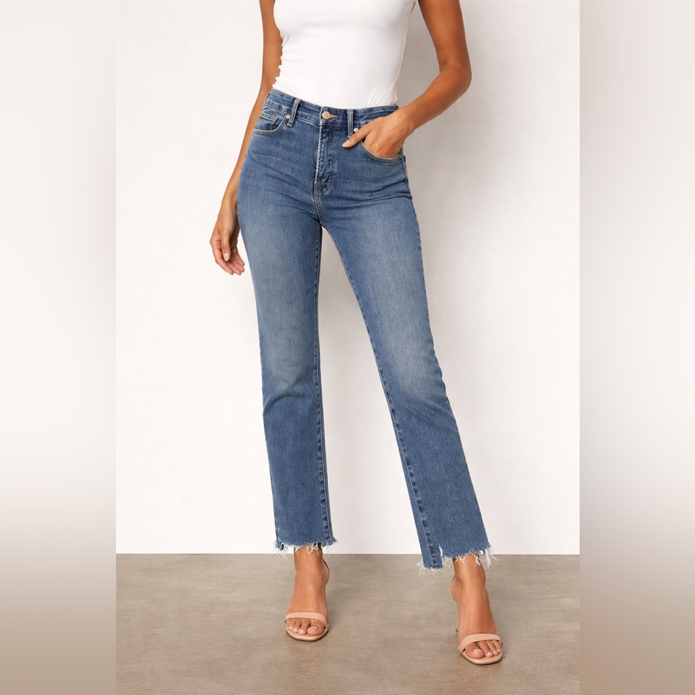 Good American  Good Legs Straight” (Raw Hem /Ankle Straight Leg